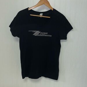 ZZ Top Concert T-shirt V-neck Bedazzled